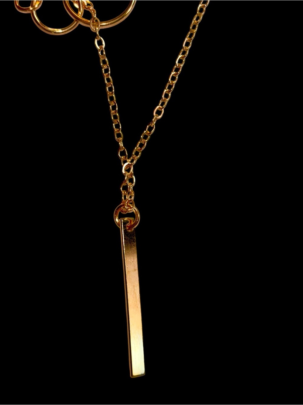 Gold plated Layered Bar Pendant Necklace - Women Jewelry - Picture 3 of 6